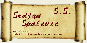 Srđan Spalević vizit kartica